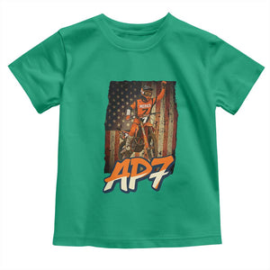Dirt Bike American Flag Toddler T Shirt TS14 Irish Green Print Your Wear