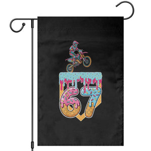 67 Six Seven Meme Garden Flag Funny Dirt Bike Motocross Ice Cream Drip TS14 Black Print Your Wear