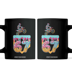 67 Six Seven Meme Coffee Mug Funny Dirt Bike Motocross Ice Cream Drip TS14 Black Print Your Wear