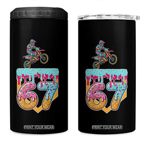 67 Six Seven Meme 4 in 1 Can Cooler Tumbler Funny Dirt Bike Motocross Ice Cream Drip TS14 One Size: 16 oz Black Print Your Wear
