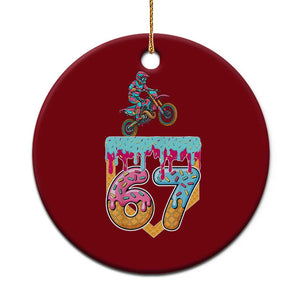 67 Six Seven Meme Ceramic Ornament Funny Dirt Bike Motocross Ice Cream Drip TS14 1pc Red Print Your Wear