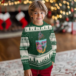 67 Six Seven Meme Ugly Christmas Sweater Funny Dirt Bike Motocross Ice Cream Drip TS14 Forest Green Beige Print Your Wear