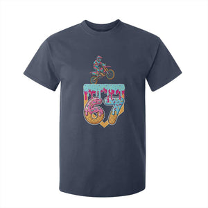 67 Six Seven Meme T Shirt For Kid Funny Dirt Bike Motocross Ice Cream Drip TS14 Navy Print Your Wear