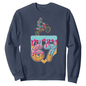67 Six Seven Meme Sweatshirt Funny Dirt Bike Motocross Ice Cream Drip TS14 Navy Print Your Wear