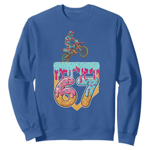 67 Six Seven Meme Sweatshirt Funny Dirt Bike Motocross Ice Cream Drip TS14 Royal Blue Print Your Wear