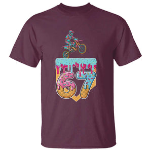 67 Six Seven Meme T Shirt Funny Dirt Bike Motocross Ice Cream Drip TS14 Maroon Print Your Wear