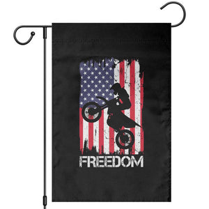 Freedom Motocross Dirt Bike Garden Flag Patriotic American Flag TS14 Black Print Your Wear