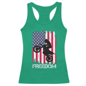 Freedom Motocross Dirt Bike Racerback Tank Top Patriotic American Flag TS14 Irish Green Print Your Wear