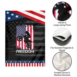 Freedom Motocross Dirt Bike Garden Flag Patriotic American Flag TS14 Print Your Wear