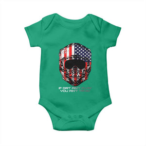 Dirt Bike American Flag Patriotic Baby Onesie If Dirt Ain't Flyin You Ain't Tryin TS14 Irish Green Print Your Wear