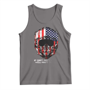 Dirt Bike American Flag Patriotic Tank Top If Dirt Ain't Flyin You Ain't Tryin TS14 Deep Heather Print Your Wear