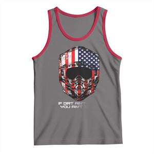 Dirt Bike American Flag Patriotic Tank Top If Dirt Ain't Flyin You Ain't Tryin TS14 Deep Heather Red Print Your Wear