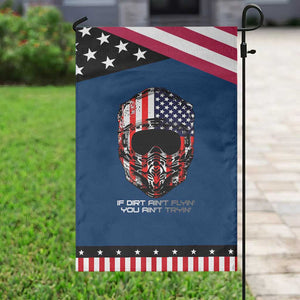 Dirt Bike American Flag Patriotic Garden Flag If Dirt Ain't Flyin You Ain't Tryin TS14 Classic Blue Black Print Your Wear