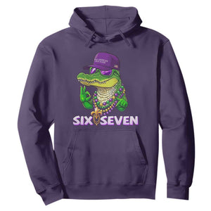 Mardi Gras Alligator Hoodie Funny Six Seven MAGA Political Meme TS14 Purple Print Your Wear