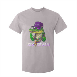 Mardi Gras Alligator T Shirt For Kid Funny Six Seven MAGA Political Meme TS14 Ice Gray Print Your Wear
