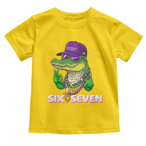Mardi Gras Alligator Toddler T Shirt Funny Six Seven MAGA Political Meme TS14 Daisy Print Your Wear