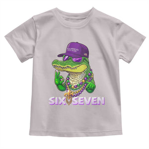 Mardi Gras Alligator Toddler T Shirt Funny Six Seven MAGA Political Meme TS14 Ice Gray Print Your Wear