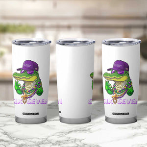 Mardi Gras Alligator Tumbler Cup Funny Six Seven MAGA Political Meme TS14 Print Your Wear