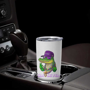 Mardi Gras Alligator Tumbler Cup Funny Six Seven MAGA Political Meme TS14 Print Your Wear