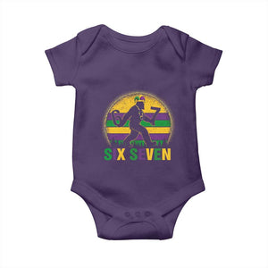 Mardi Gras Bigfoot Baby Onesie Funny Six Seven Meme Carnival Trendy TS14 Purple Print Your Wear