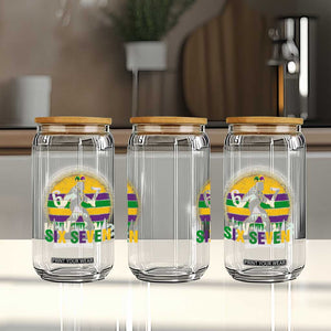 Mardi Gras Bigfoot Glass Can Funny Six Seven Meme Carnival Trendy TS14 Print Your Wear