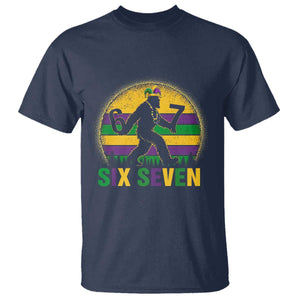 Mardi Gras Bigfoot T Shirt Funny Six Seven Meme Carnival Trendy TS14 Navy Print Your Wear