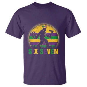 Mardi Gras Bigfoot T Shirt Funny Six Seven Meme Carnival Trendy TS14 Purple Print Your Wear