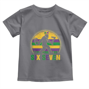 Mardi Gras Bigfoot Toddler T Shirt Funny Six Seven Meme Carnival Trendy TS14 Charcoal Print Your Wear
