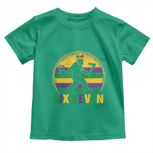 Mardi Gras Bigfoot Toddler T Shirt Funny Six Seven Meme Carnival Trendy TS14 Irish Green Print Your Wear