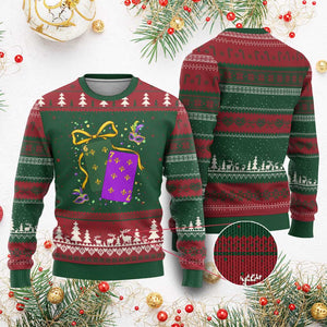 67 Mardi Gras Ugly Christmas Sweater Funny Six Seven Playing Cards Meme TS14 Red Green Print Your Wear