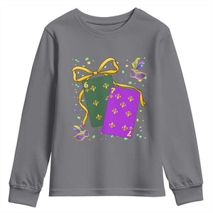 67 Mardi Gras Youth Sweatshirt Funny Six Seven Playing Cards Meme TS14 Charcoal Print Your Wear