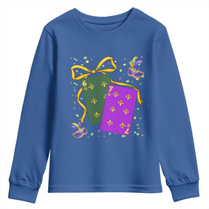67 Mardi Gras Youth Sweatshirt Funny Six Seven Playing Cards Meme TS14 Royal Blue Print Your Wear