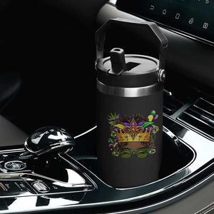 Mardi Gras Queen Flip Straw Tumbler Messy Pun Carnival Party TS14 Print Your Wear