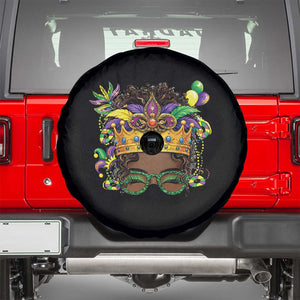 Mardi Gras Queen Spare Tire Cover Messy Pun Carnival Party TS14 Black Print Your Wear