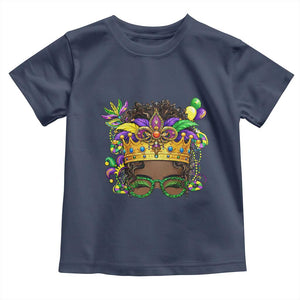 Mardi Gras Queen Toddler T Shirt Messy Pun Carnival Party TS14 Navy Print Your Wear