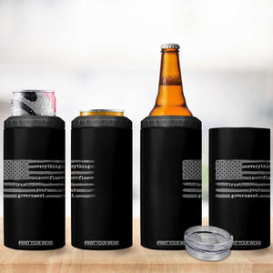 Everything is Fine Trust Your Government 4 in 1 Can Cooler Tumbler Funny Political Sarcastic American Flag TS14 Print Your Wear
