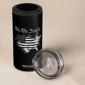 We The People 4 in 1 Can Cooler Tumbler Vintage Grunge American Flag 4th of July 1776 TS14 Print Your Wear
