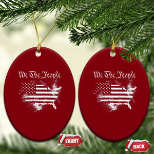 We The People Ceramic Ornament Vintage Grunge American Flag 4th of July 1776 TS14 Print Your Wear
