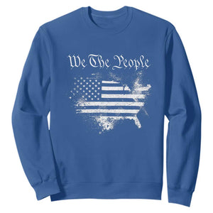 We The People Sweatshirt Vintage Grunge American Flag 4th of July 1776 TS14 Royal Blue Print Your Wear