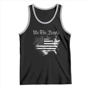 We The People Tank Top Vintage Grunge American Flag 4th of July 1776 TS14 Black Athletic Heather Print Your Wear