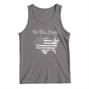 We The People Tank Top Vintage Grunge American Flag 4th of July 1776 TS14 Deep Heather Print Your Wear