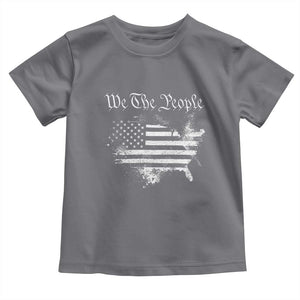 We The People Toddler T Shirt Vintage Grunge American Flag 4th of July 1776 TS14 Charcoal Print Your Wear