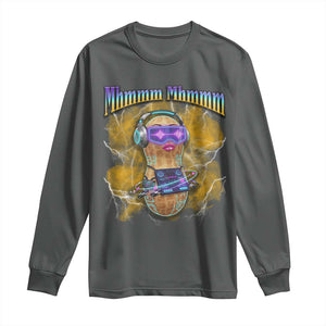 Funny Burnt Peanut Goop Long Sleeve Shirt DJ Music Meme TS14 Dark Heather Print Your Wear