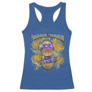 Funny Burnt Peanut Goop Racerback Tank Top DJ Music Meme TS14 Royal Blue Print Your Wear
