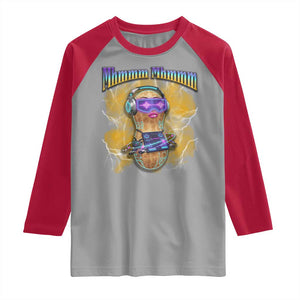 Funny Burnt Peanut Goop Raglan Shirt DJ Music Meme TS14 Sport Gray Red Print Your Wear