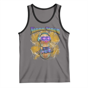 Funny Burnt Peanut Goop Tank Top DJ Music Meme TS14 Deep Heather Black Print Your Wear