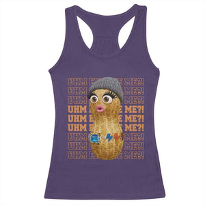 Funny Burnt Peanut Goop Racerback Tank Top Uhm Excuse Me TS14 Purple Print Your Wear