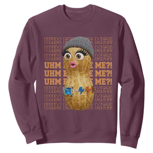 Funny Burnt Peanut Goop Sweatshirt Uhm Excuse Me TS14 Maroon Print Your Wear