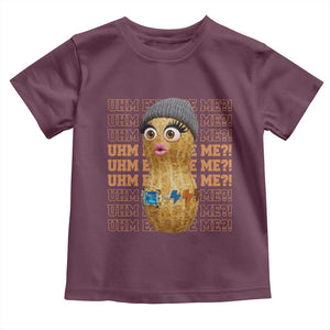Funny Burnt Peanut Goop Toddler T Shirt Uhm Excuse Me TS14 Maroon Print Your Wear
