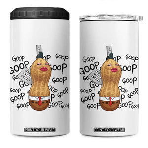 Funny Burnt Peanut 4 in 1 Can Cooler Tumbler Goop Bungulato Homage TS14 One Size: 16 oz White Print Your Wear